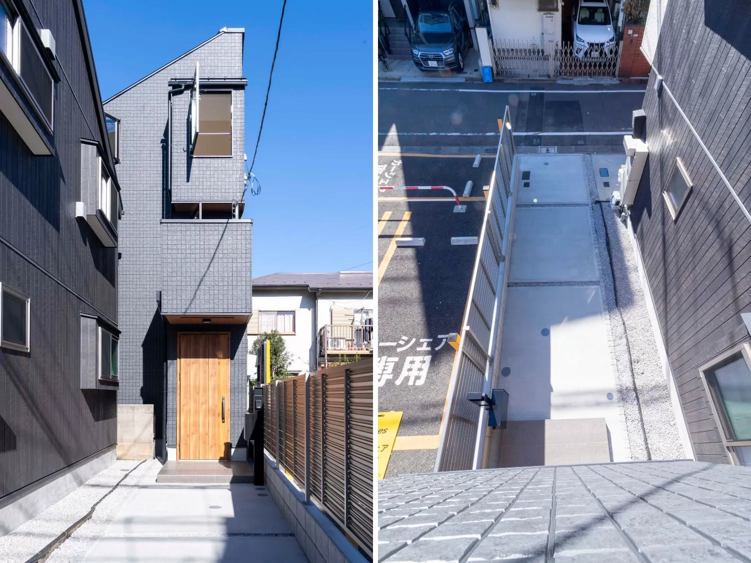 I-AREAシリーズ・施工例18（戸建住宅） - 高級感のある黒を基調とした外観