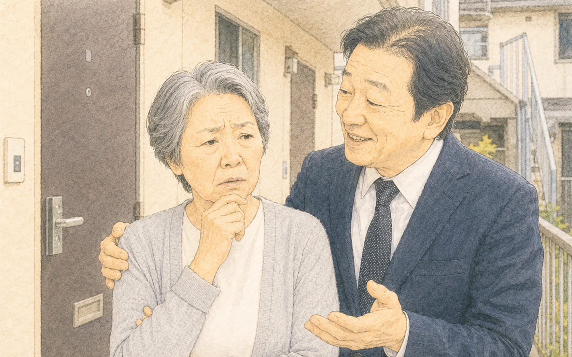 親の代からの管理会社について悩む親子